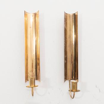 Pierre Forssell, wall sconces, a pair, "Reflex", Skultuna, 1990-94.
