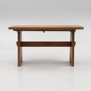 Göran Malmvall, dining table with 4 chairs, Svensk Fur, second half of the 20th century.