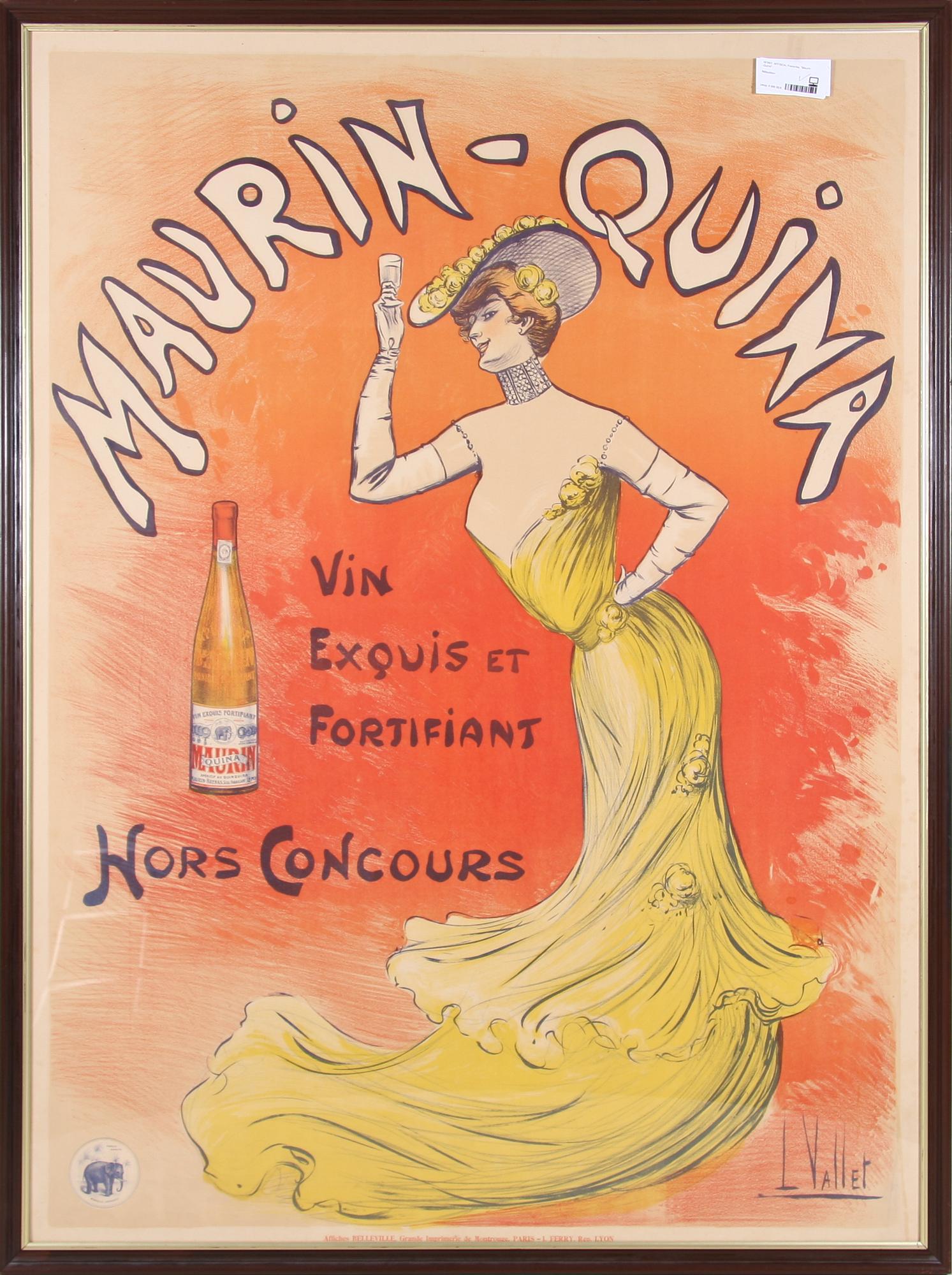 AFFISCH, Frankrike, "Maurin -Quina" 1900-tal.