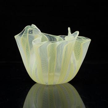 A mid 20th century Italian Venini glass bowl.