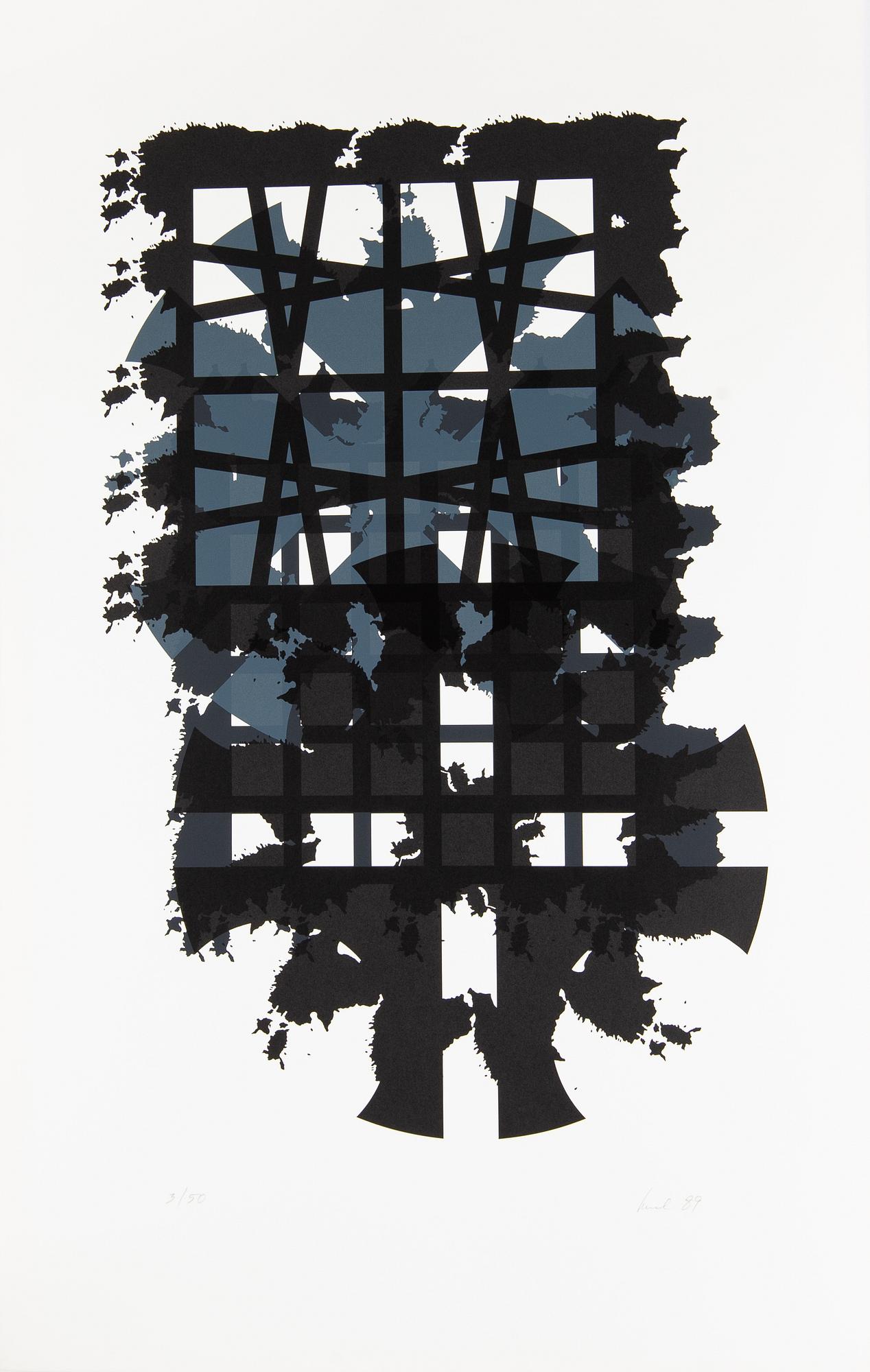 Raul Meel, silkscreen in colours, 1989, signed 3/40.