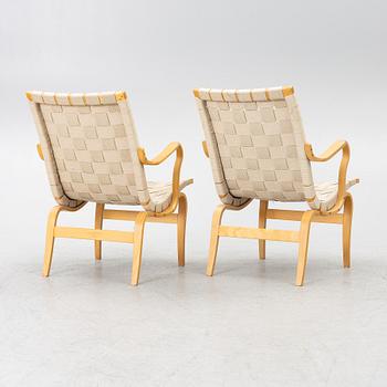 Bruno Mathsson, a pair of armchairs, "Eva", DUX, late 20th century.