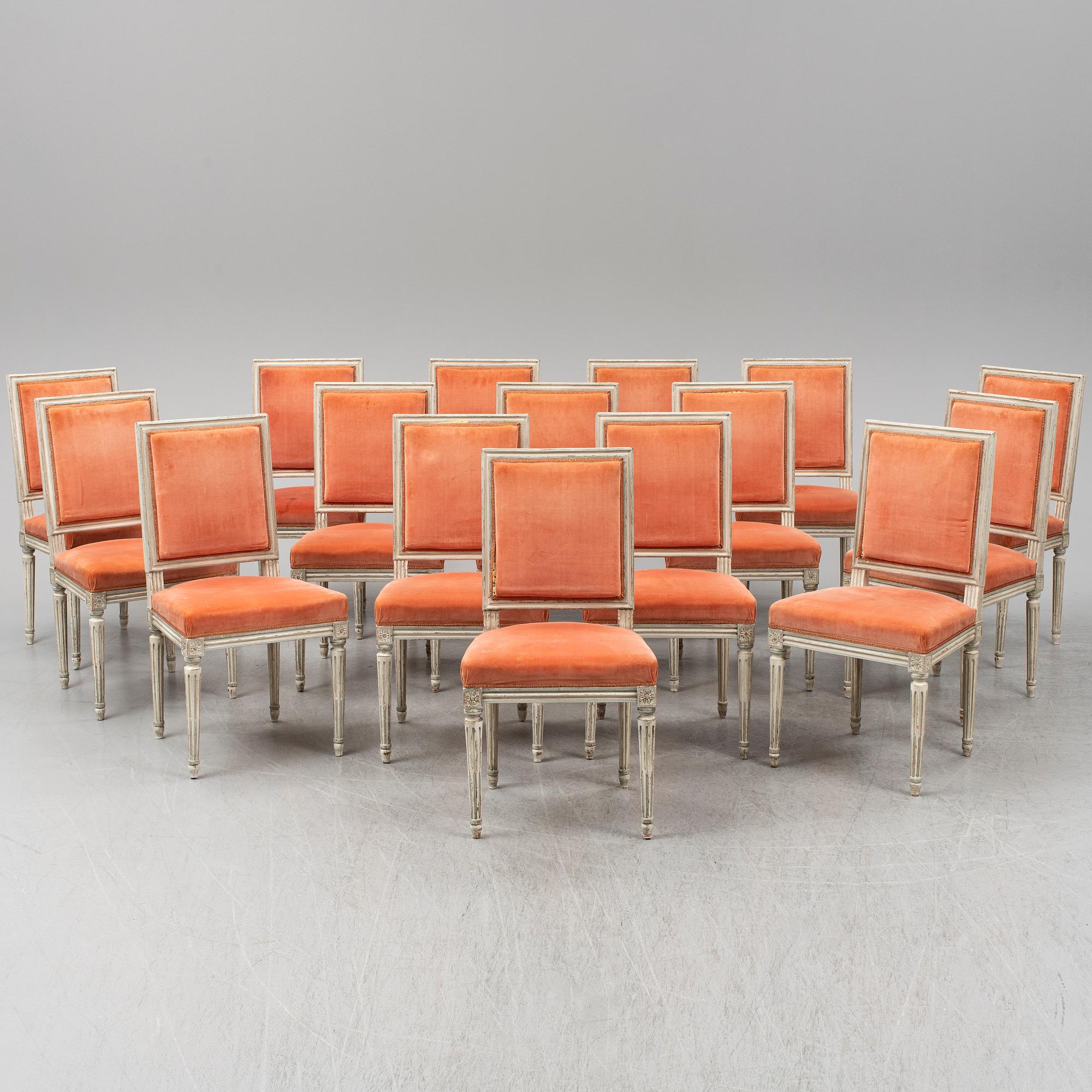 STOLAR, 16 st, Gustaviansk stil, 1900-talets andra hälft.