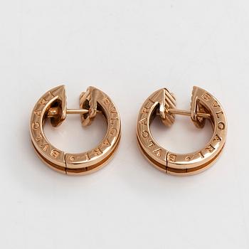 Bulgari, 18K rose gold 'B.zero1' earrings.