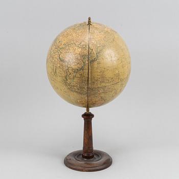 A mid 20th century world globe, "Dr Neuse's Globus", Svenska Bokhandelscentralen, Sweden.