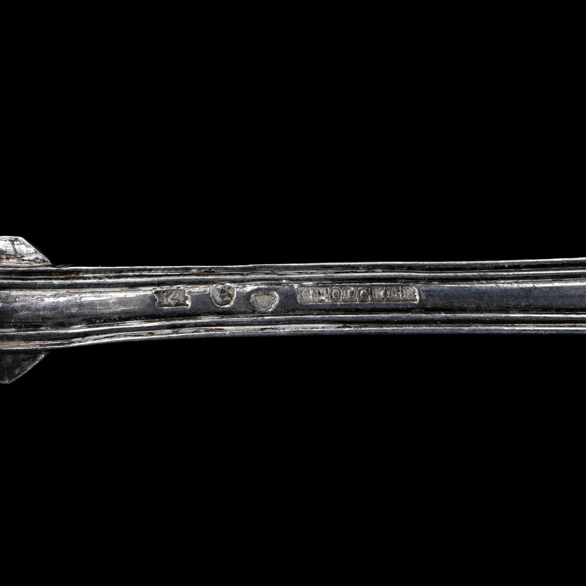 RAGUSKED, silver, Gustaf Theodor Folcker, Stockhom, 1853. Ca 139g.