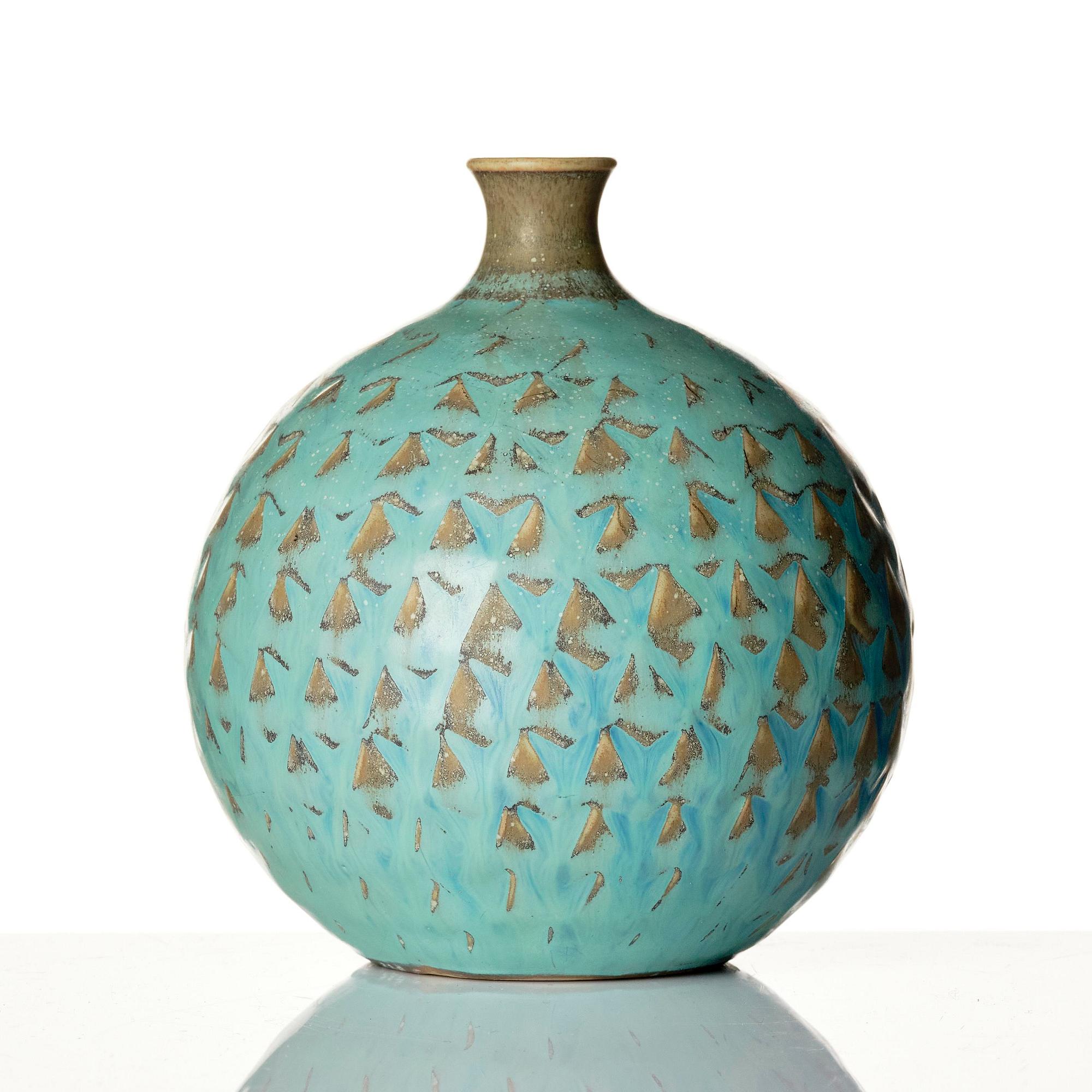 Stig Lindberg, a stoneware vase, Gustavsberg Studio, 1962.