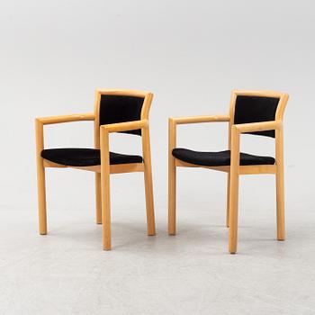 Jan Ekselius, a dining table and ten chairs, JOC Möbler, Sweden, late 20th century.