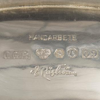 Eric Råström, skål, silver, firma CG Råström, Stockholm 1964.