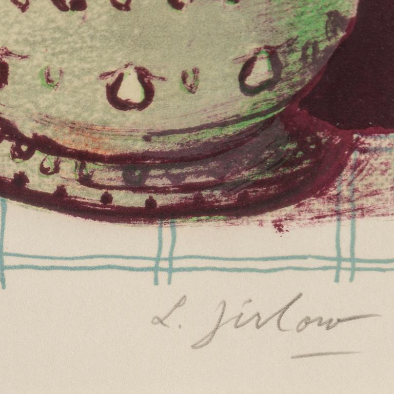 LENNART JIRLOW, lithograph in colours, signed L. Jirlow and numbered 153/310 in pencil. Executed in 1978. "Gourmanden".