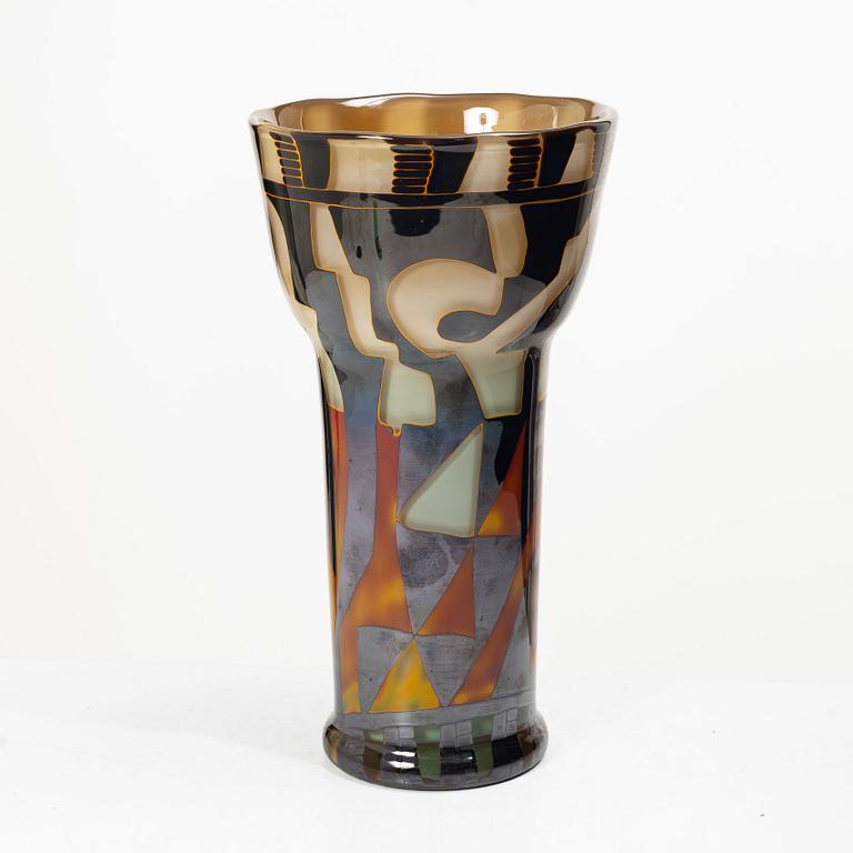 Eva Englund, a unique graal glass vase, Muraya 1990.