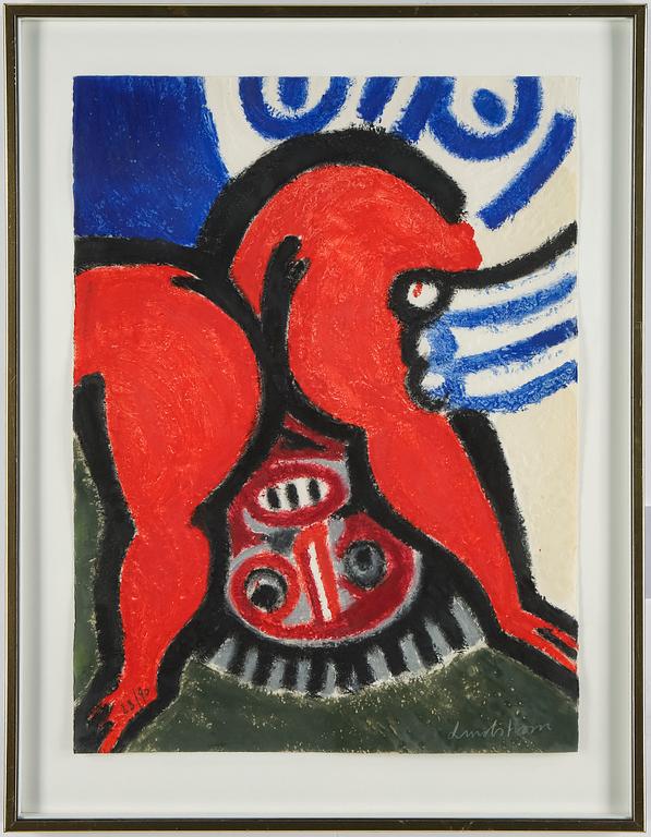 BENGT LINDSTRÖM, carborundum etching, signed 28/90.