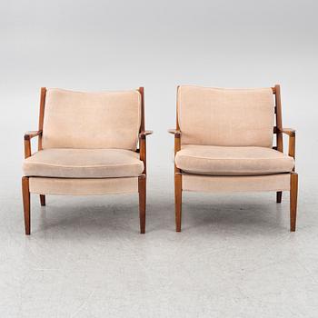 Arne Norell, a pair of 'Löven' armchairs, Norell Möbler.
