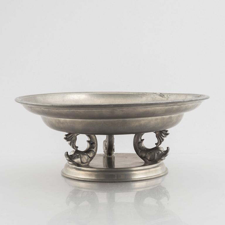 Estrid Ericson, serving dish, pewter, model number A289, Svenskt Tenn, Stockholm 1928.