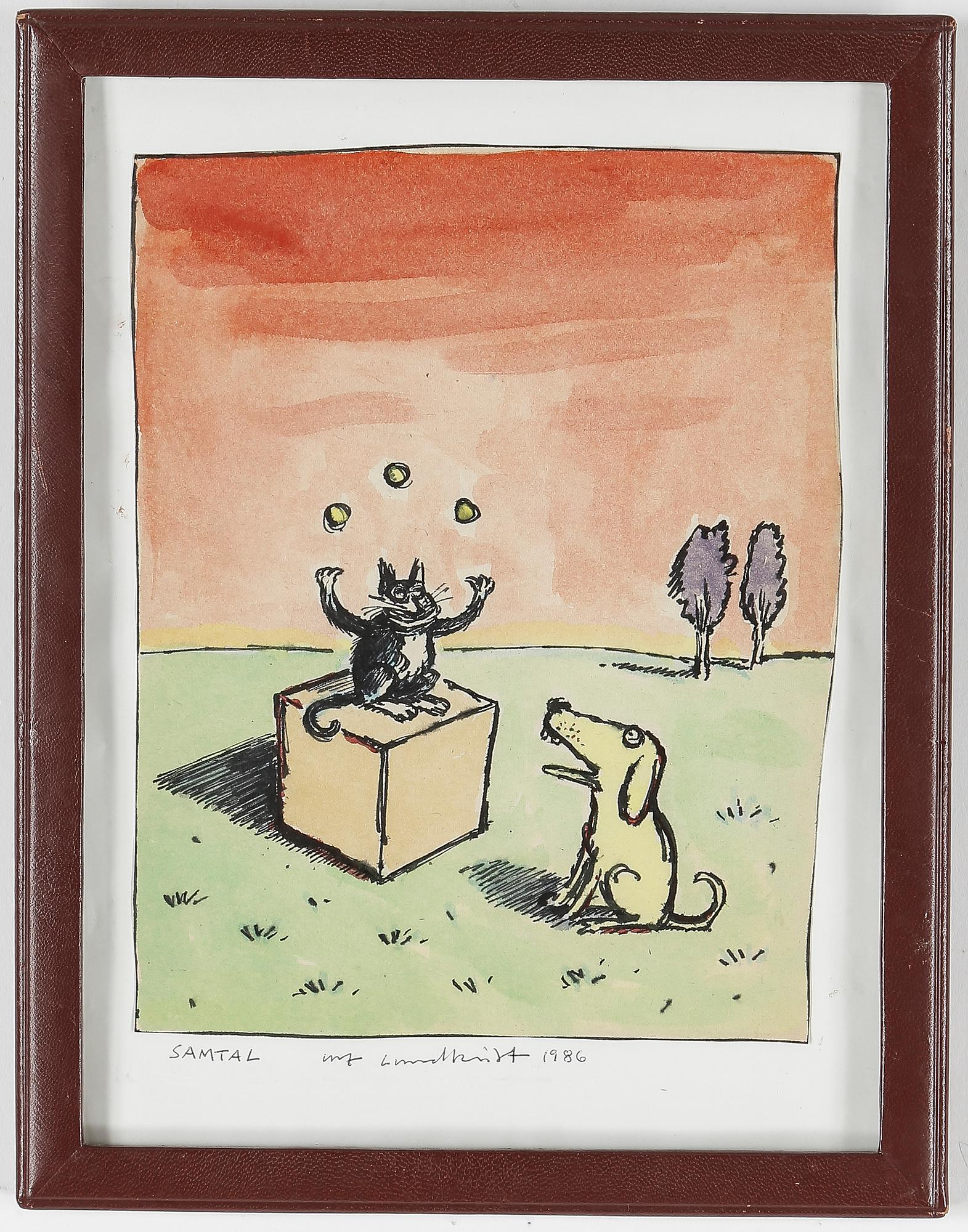 ULF LUNDKVIST, akvarell, signerad och daterad 1986.