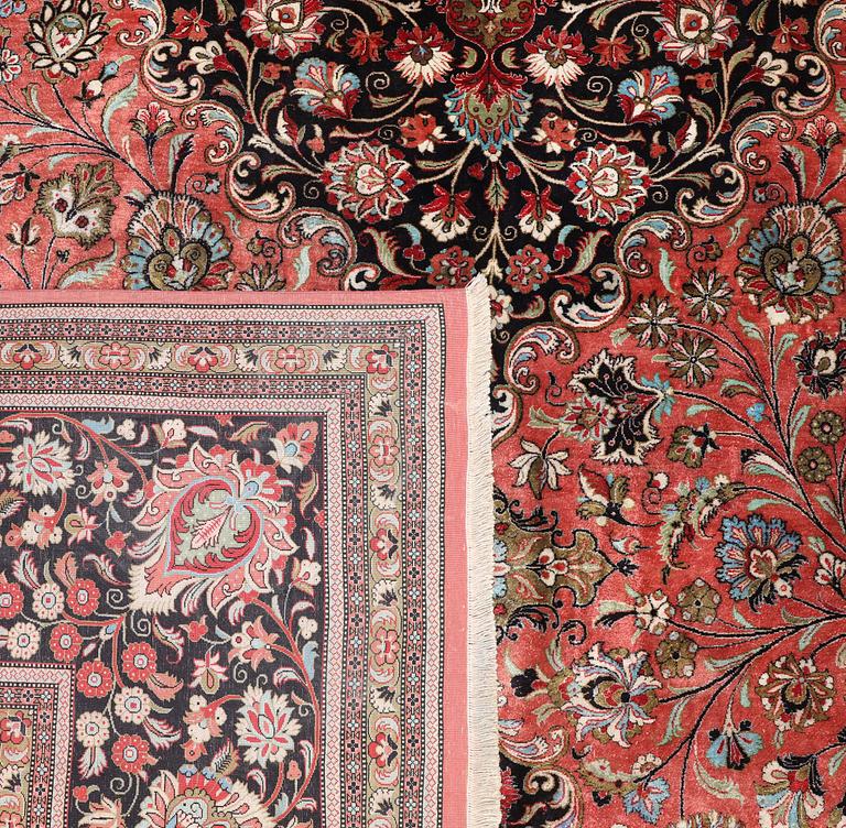 Rug, silk, Ghom, 424 x 307 cm.