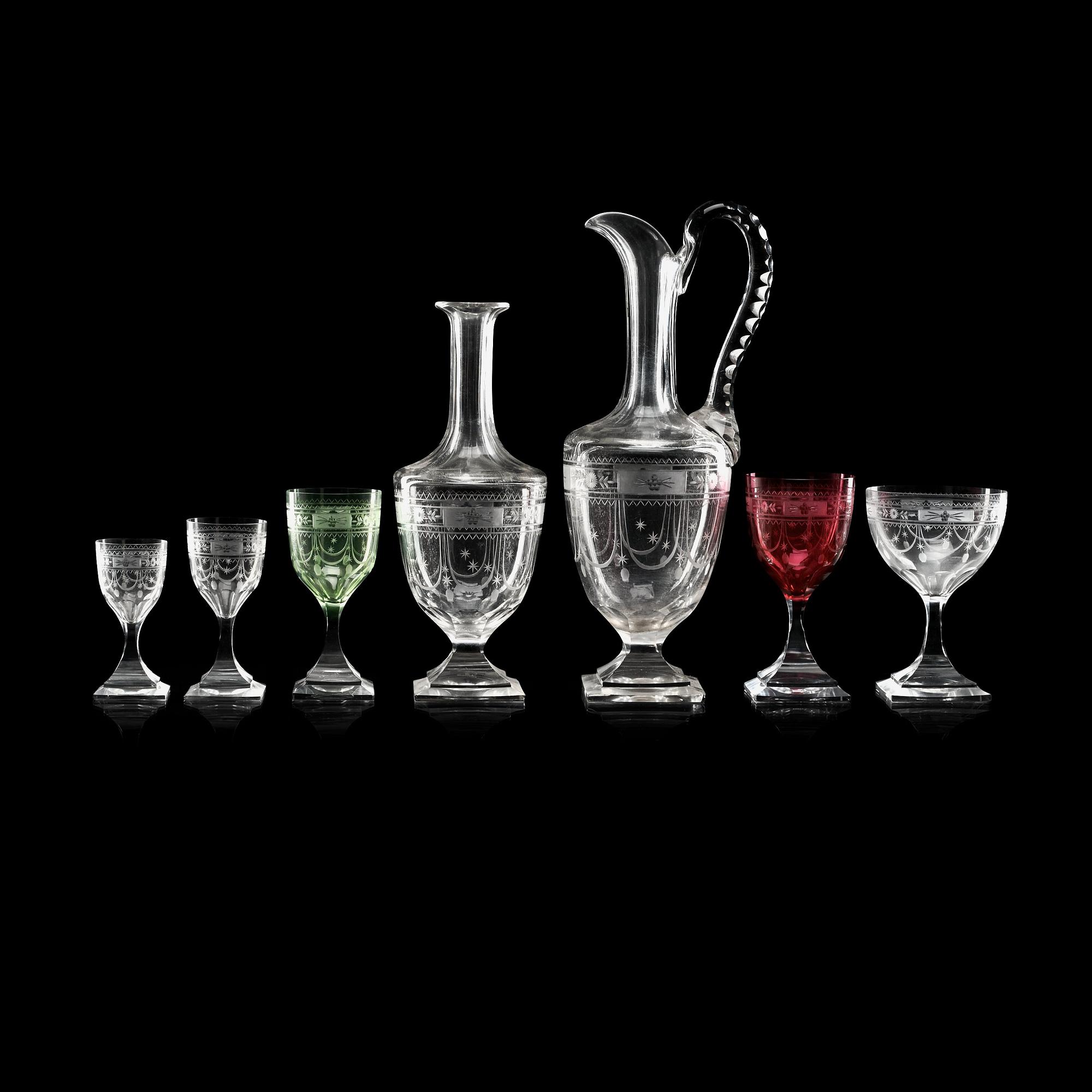 A Swedish glass service, Kosta, 20th Century.