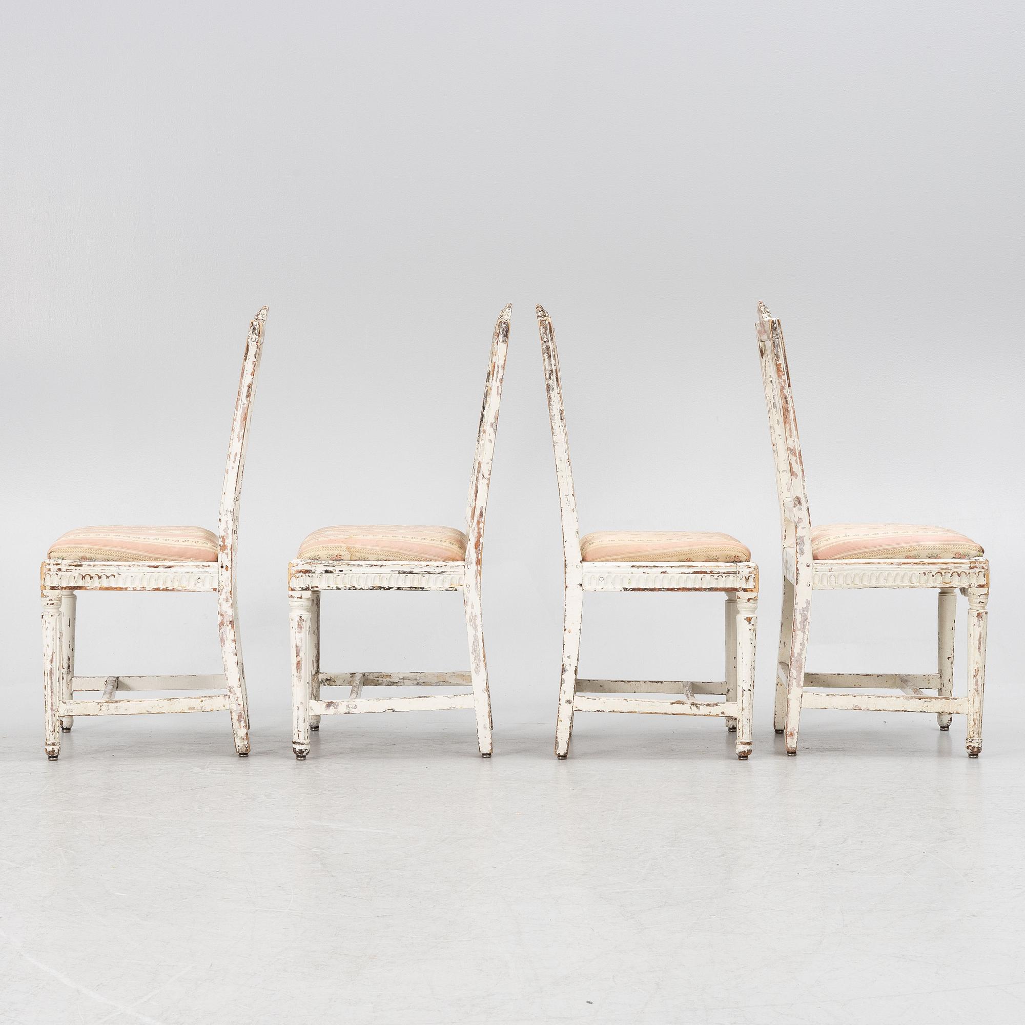 Stolar, 4 st, Lindome, 1700-talets slut, Sengustavianska.