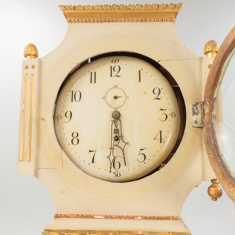 A late Gustavian long case clock, probably Bornholm, circa 1800.