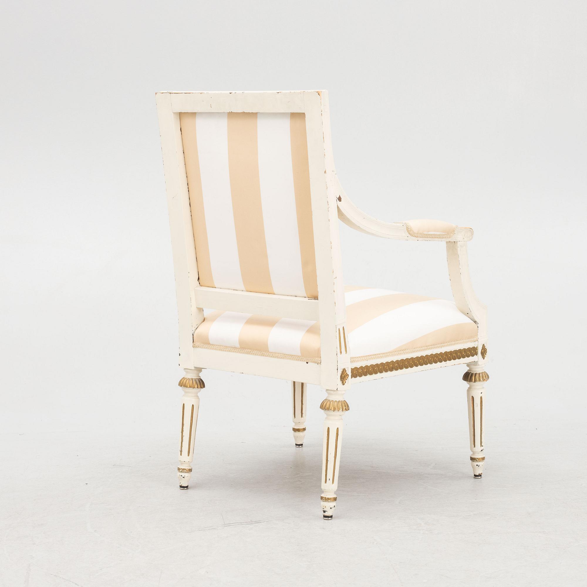 A Gustavian style chair, early 20th Century.