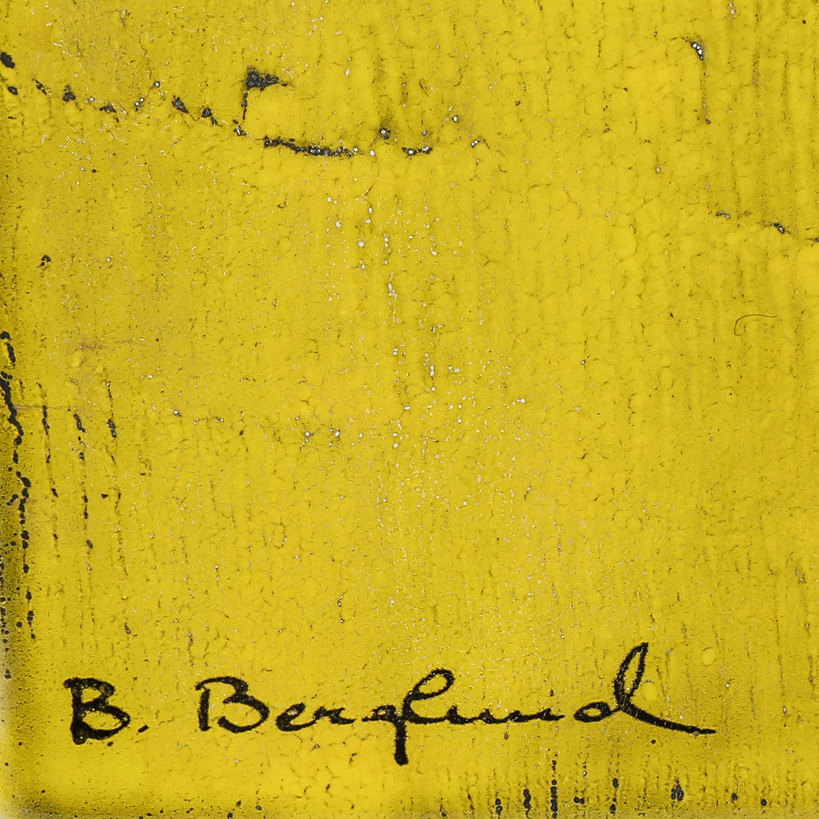 VÄGGPLATTA, emalj på plåt, Bengt Berglund, numrerad 55/150, Gustavsberg 1966.