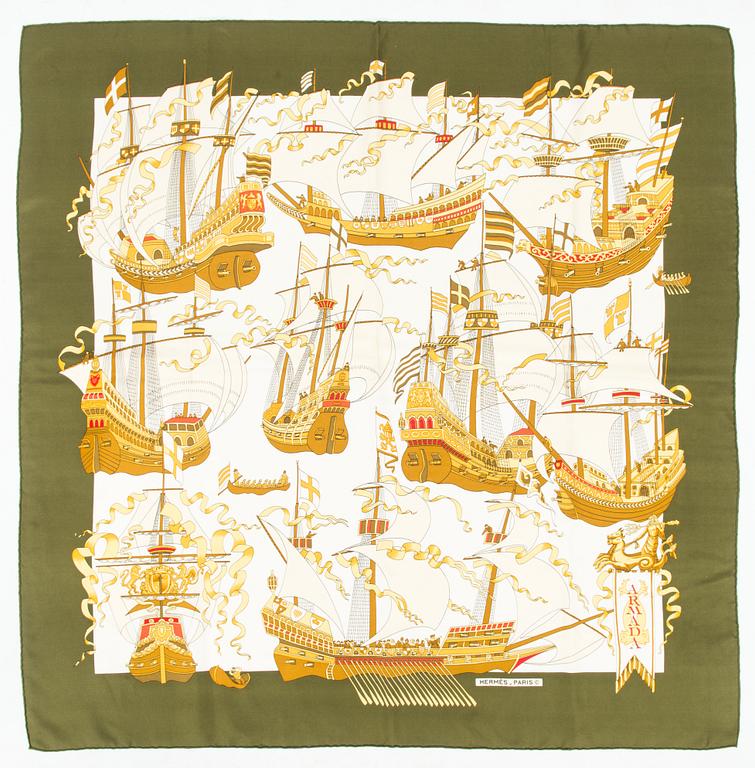 Hermès, A silk scarf "Armada".