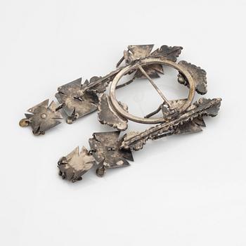 Two silver brooches, Norway.