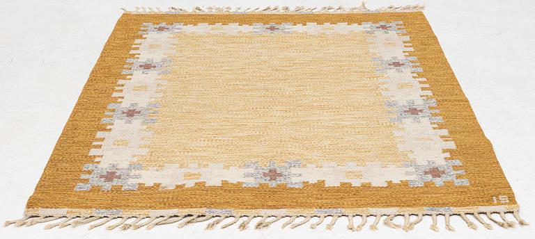 Ingegerd Silow, flatweave rug, signed IS, approx. 200 x 133 cm.