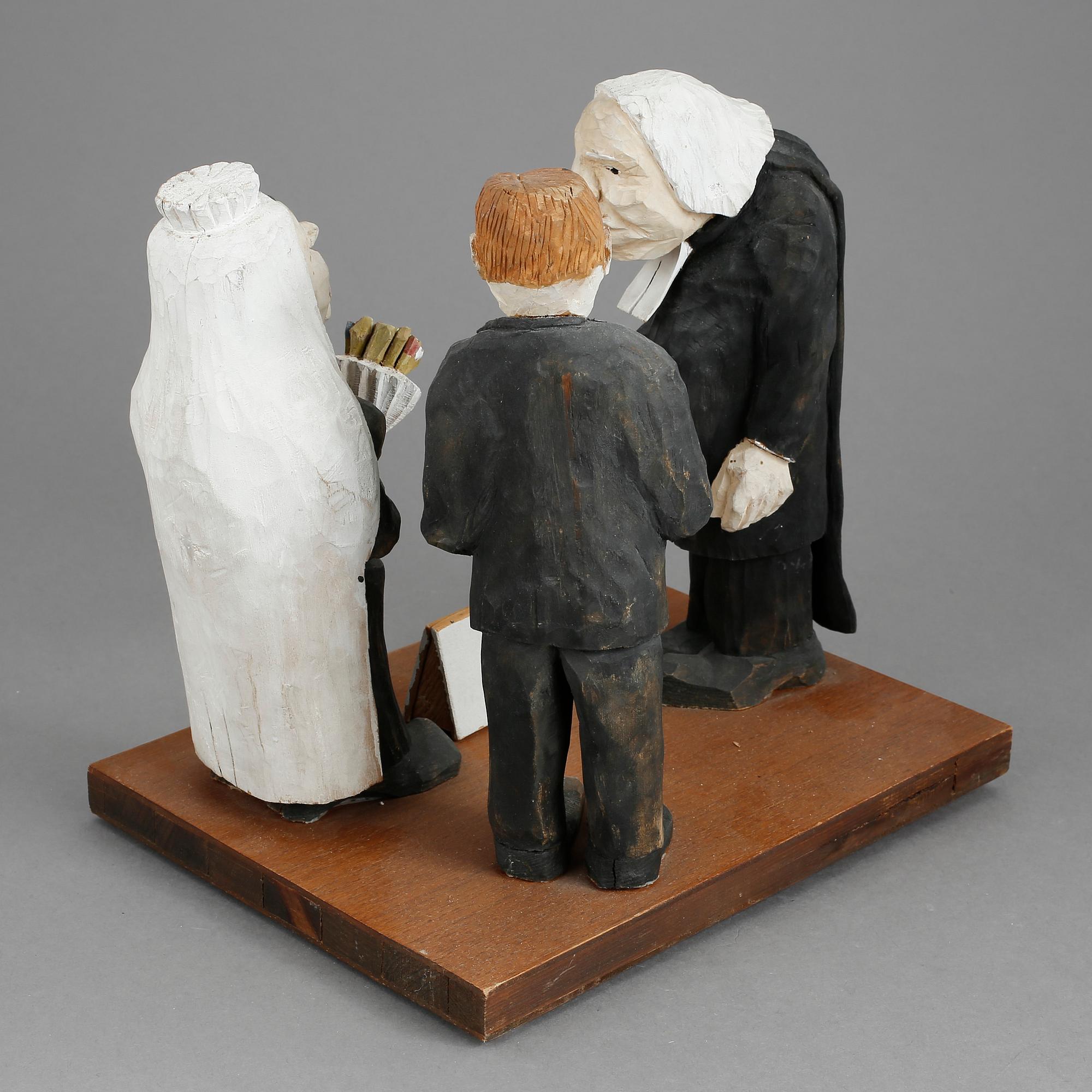 OKÄND KONSTNÄR, trä. John Ferneborg. Signerad och daterad 67.