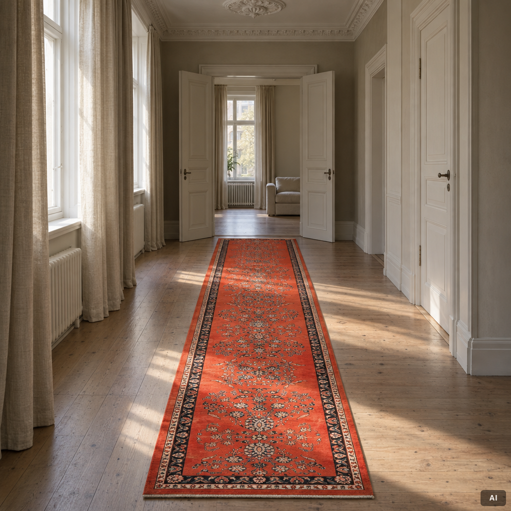 A Sarouk runner, c. 632 x 90 cm.