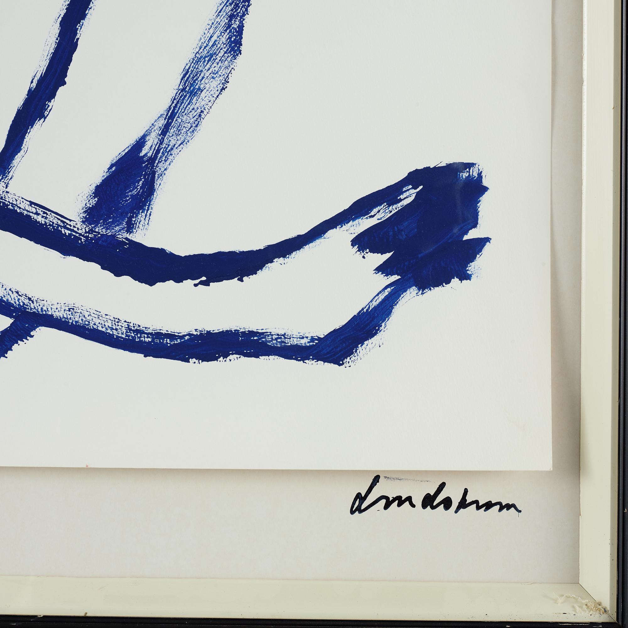 Bengt Lindström, acrylic on paper, signed with stamp, certified verso by Curt Aspelin, executed in the 2000s.