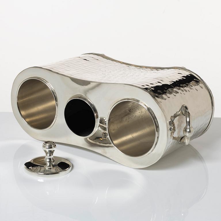 Wine cooler, silver plate, period.