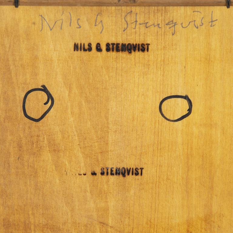 Nils Gunnar Stenqvist, wood relief, signed with stamp and handsigned verso.