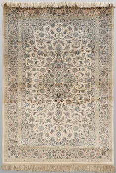 Matta, silke Keshan Signerad, ca 152 x 101 cm.