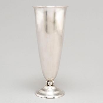 A silver vase by W.A Bolin, silver, Stockholm, 1929.