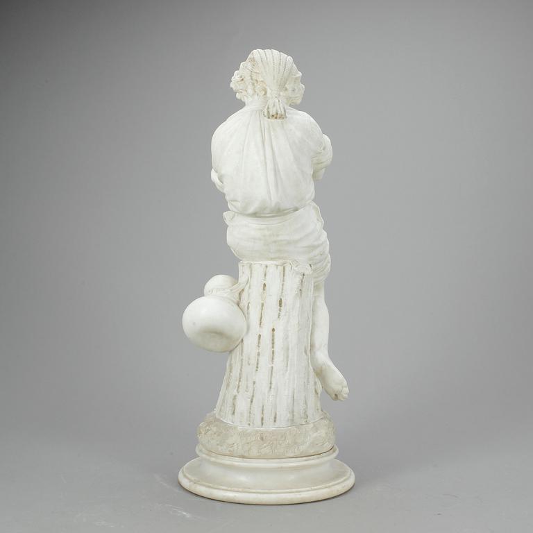 SKULPTUR, troligen alabaster, 1900-talets början.