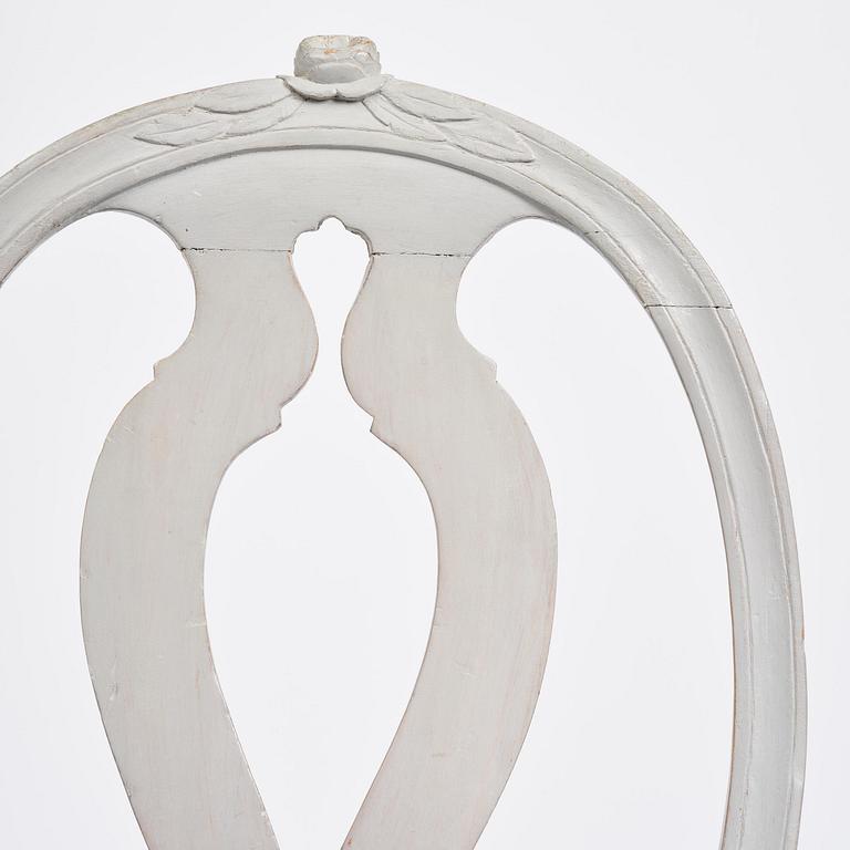 A set of five Gustavian chairs by J. E. Höglander (master in Stockholm 1777-1813).