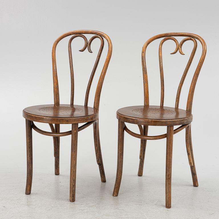 Chairs, 6 pcs, Café model, early 20th century.