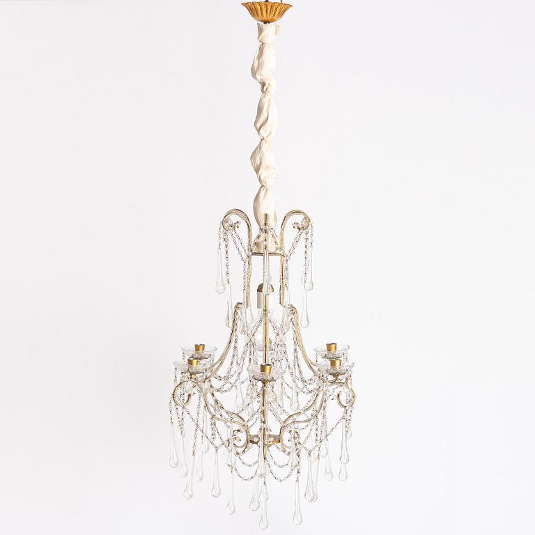 Chandelier, probably Italy, 1960s/70s.
