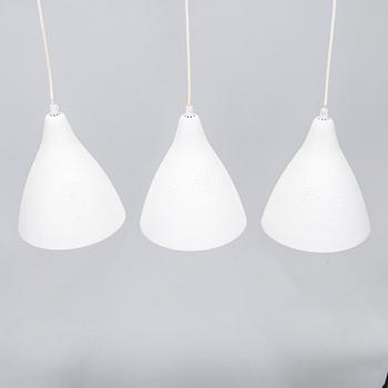 Lisa Johansson-Pape, three 1950s '1314' pendant lights for Stockmann Orno.