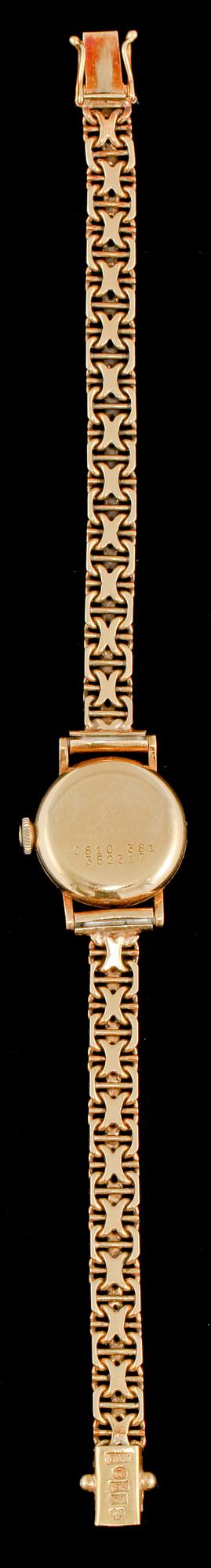 DAMARBANDSUR, 18k guld, Certina, omkring 1900-talets mitt. Vikt 18 g.