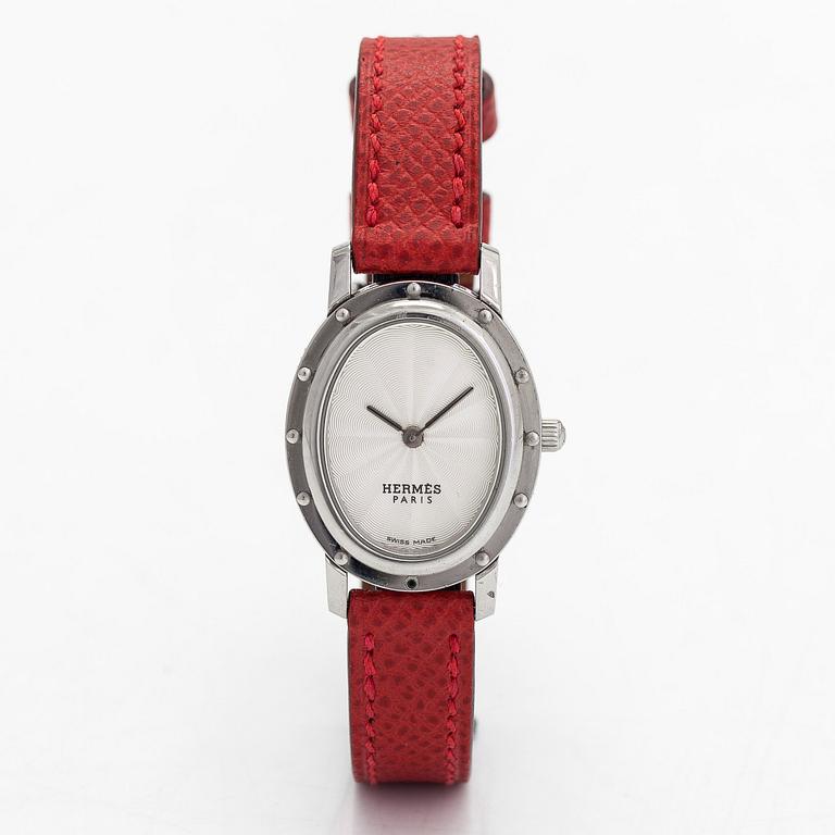 Hermès, Clipper Oval, wristwatch, 27 x 22 mm.