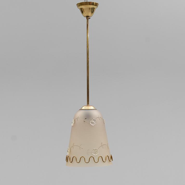 TAKLAMPA, 1940/50-tal. Höjd ca 69 cm.