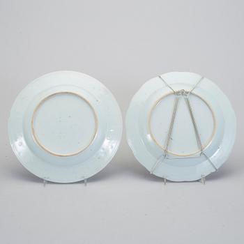 TALLRIKAR, 7 st, porslin, Kina, 1700-tal.