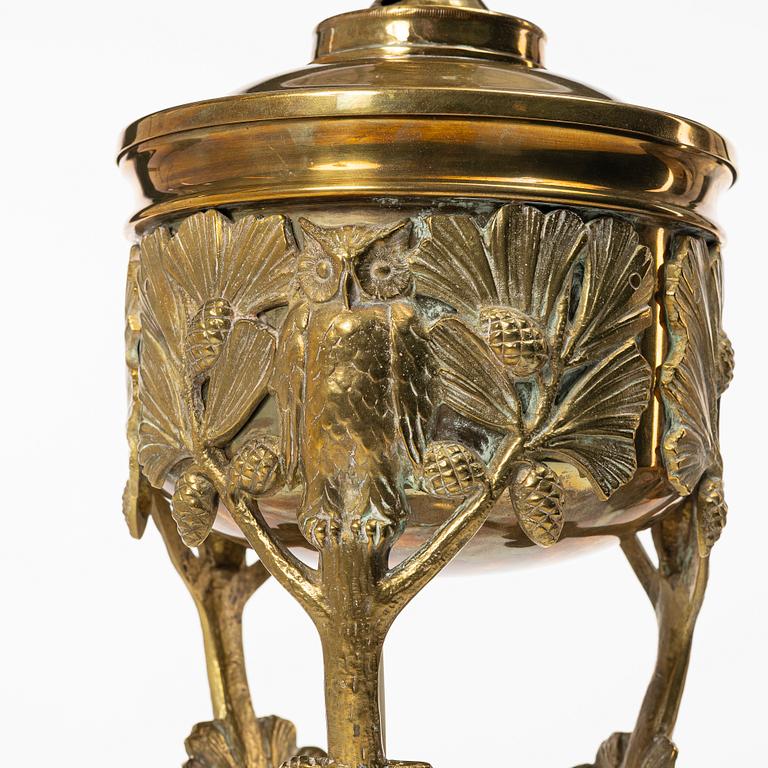 Table lamp, Jugend, Skultuna, around the year 1900.