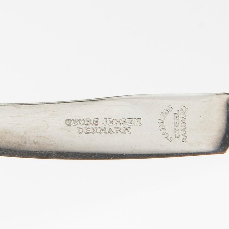 Johan Rohde, knivar 23 st + kapsylöppnare sterlingsilver  "Konge/Acorn" för Georg Jensen Danmark 1900-talets första hälft.