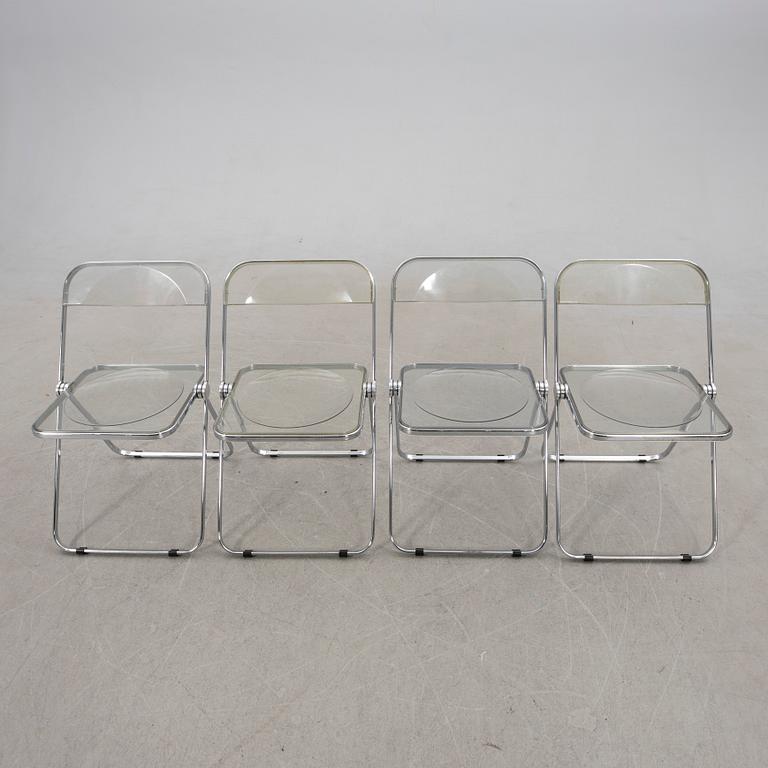 Giancarlo Piretti, Folding chairs 4 pcs, "Plia", Castelli, designed in 1967.