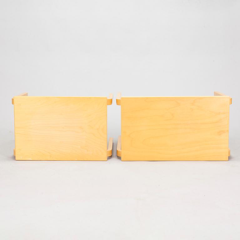 Alvar Aalto, two side tables, Artek, Finland 1980s.