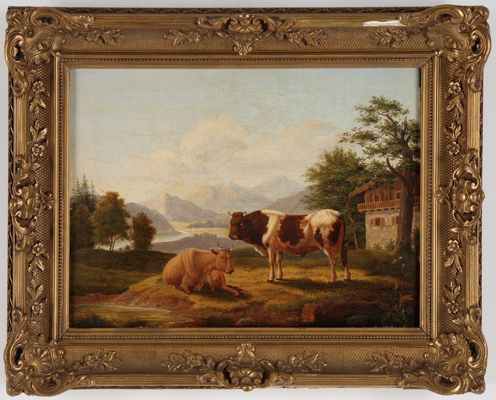 Bernhard Plockhorst, attributed to, oil on canvas, signed.