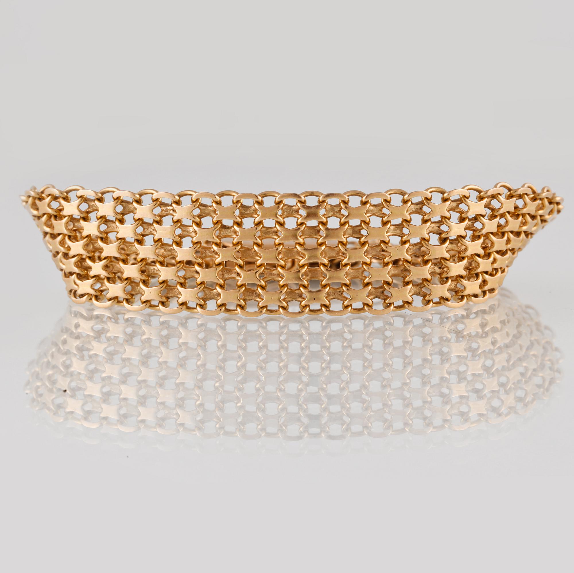 ARMLÄNK, 18K guld, Ädelsmycken, Stockholm, 1963. Vikt 33,7 gram.